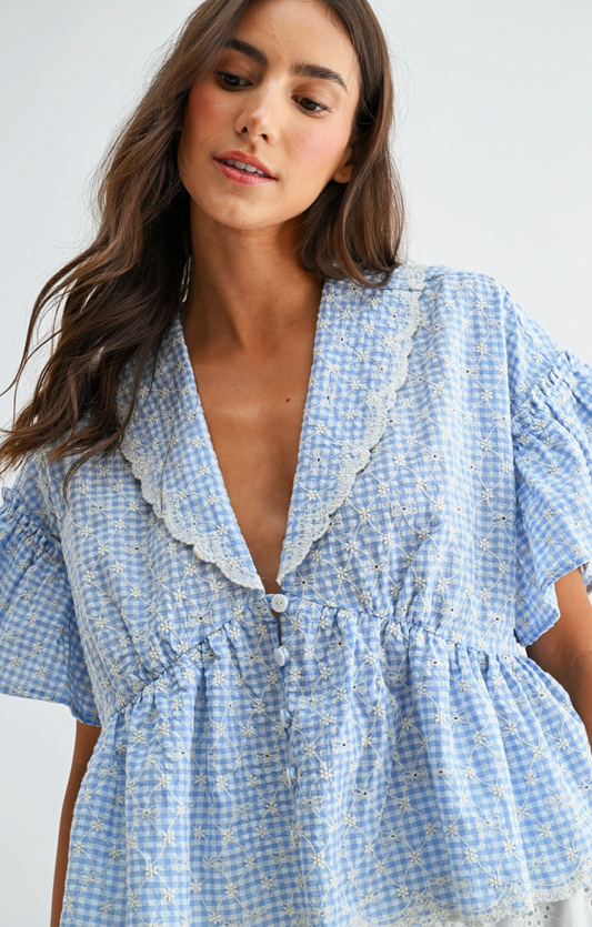 Sunday Gingham Blouse