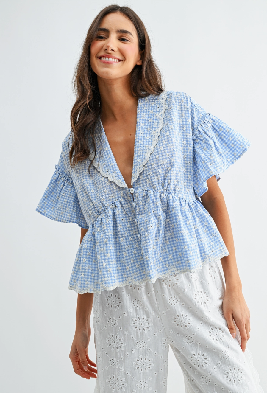 Sunday Gingham Blouse