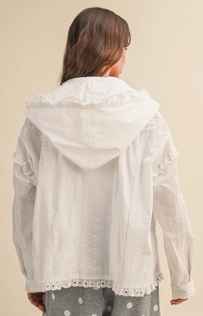 Swept Away Hooded Cotton Lightweight Jacket