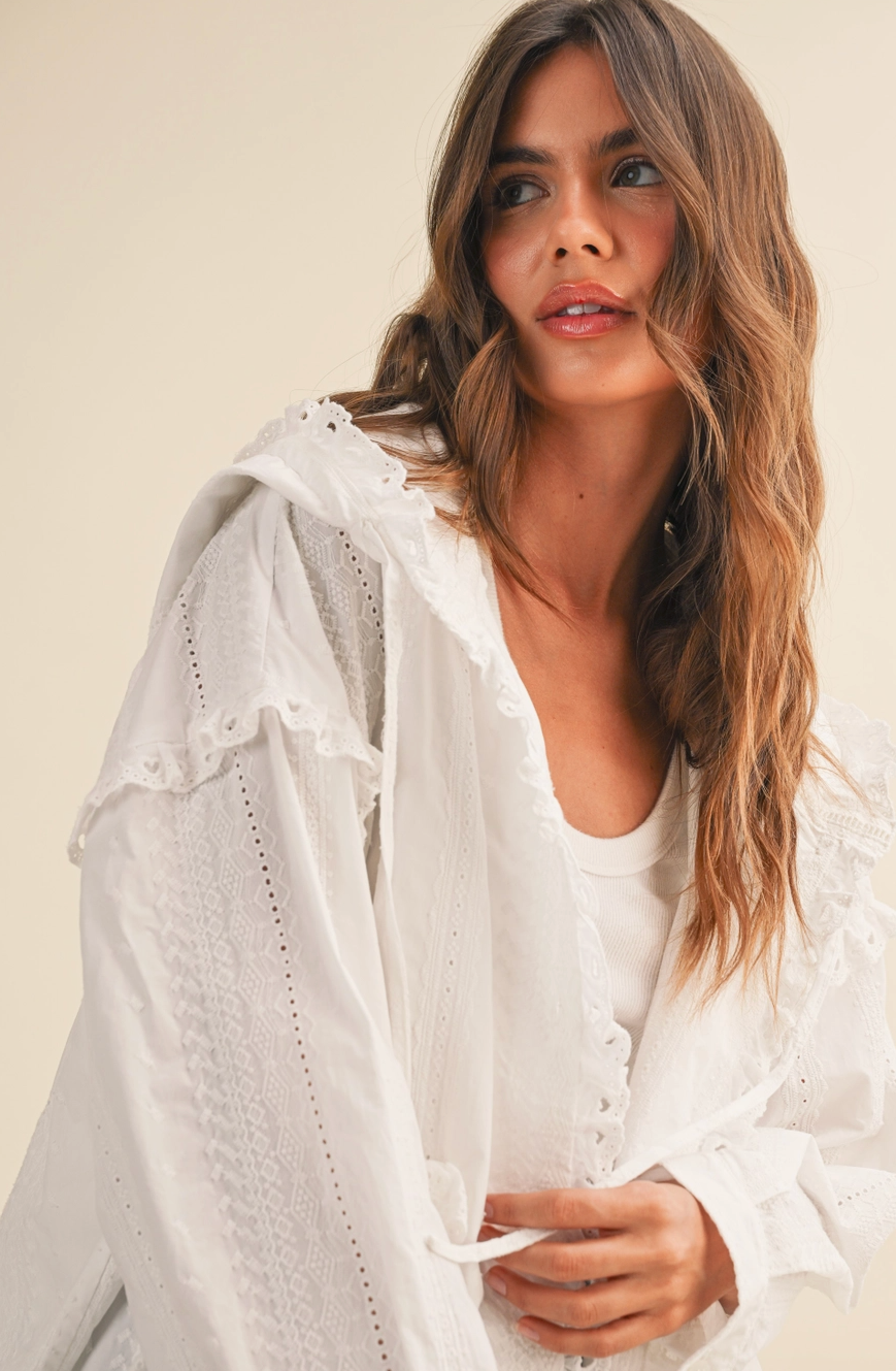 Swept Away Hooded Cotton Lightweight Jacket