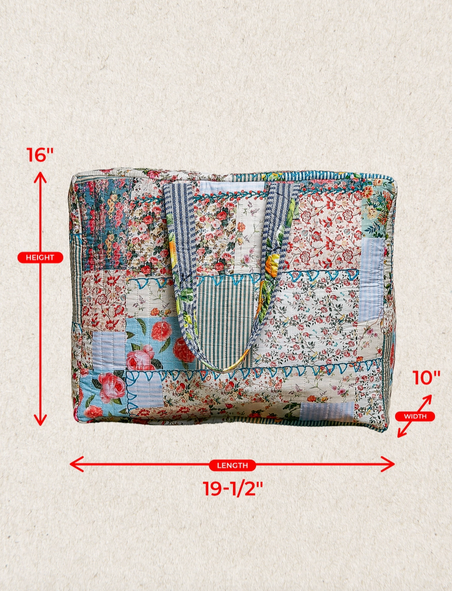 Large Patchwork Tote Bag