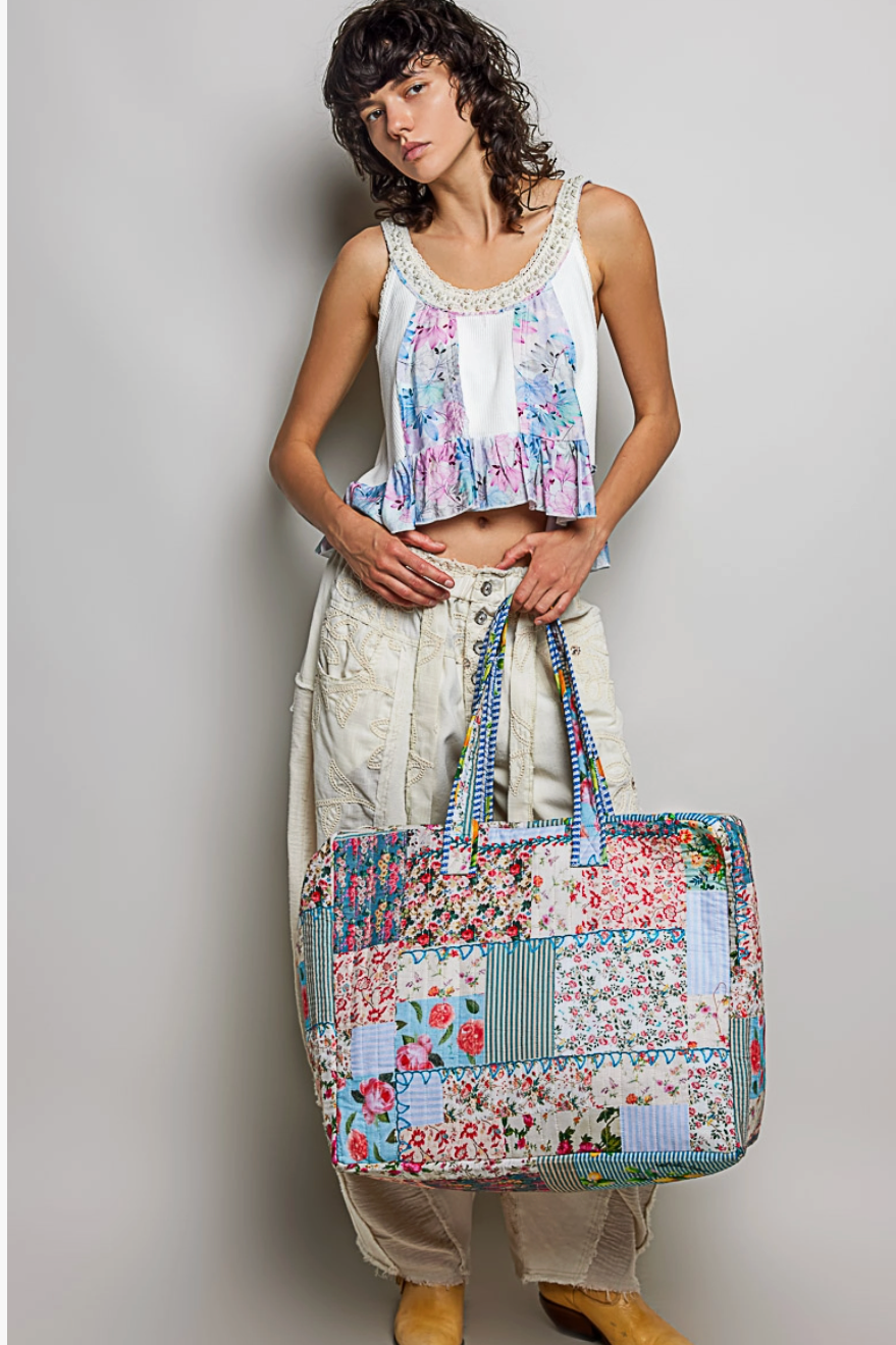 Large Patchwork Tote Bag