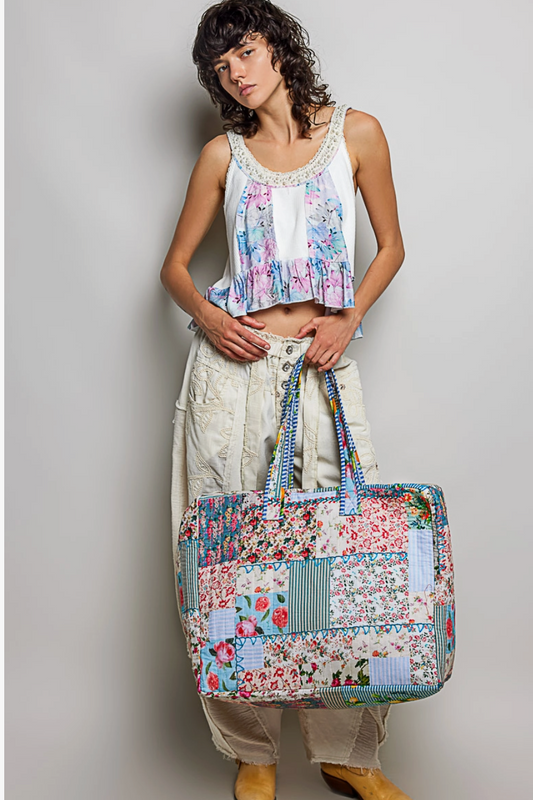 Large Patchwork Tote Bag