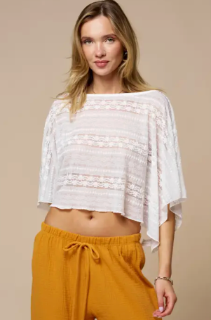 Lace Poncho Top