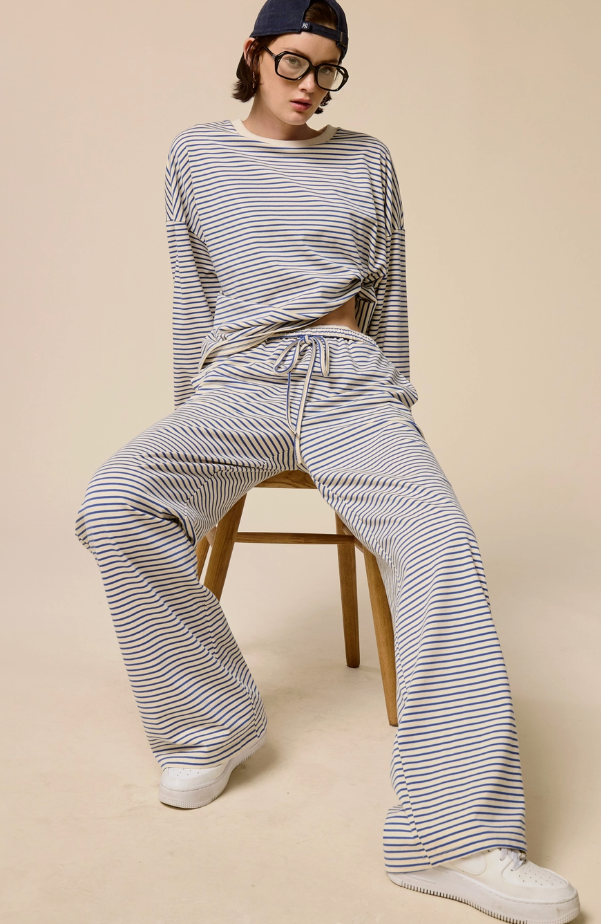 Everyday Ease Lounge Pants - Marine Blue & Ivory