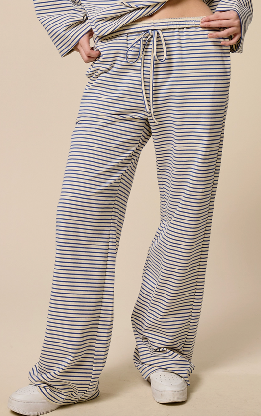 Everyday Ease Lounge Pants - Marine Blue & Ivory