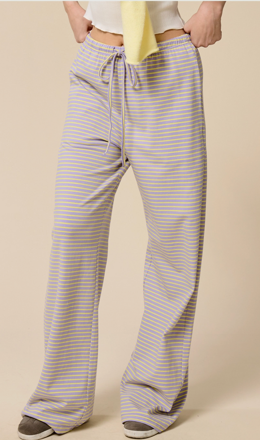 Everyday Ease Lounge Pants - Lavender & Yellow
