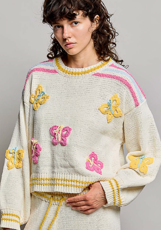 Butterflies Are Free To Fly Sweater