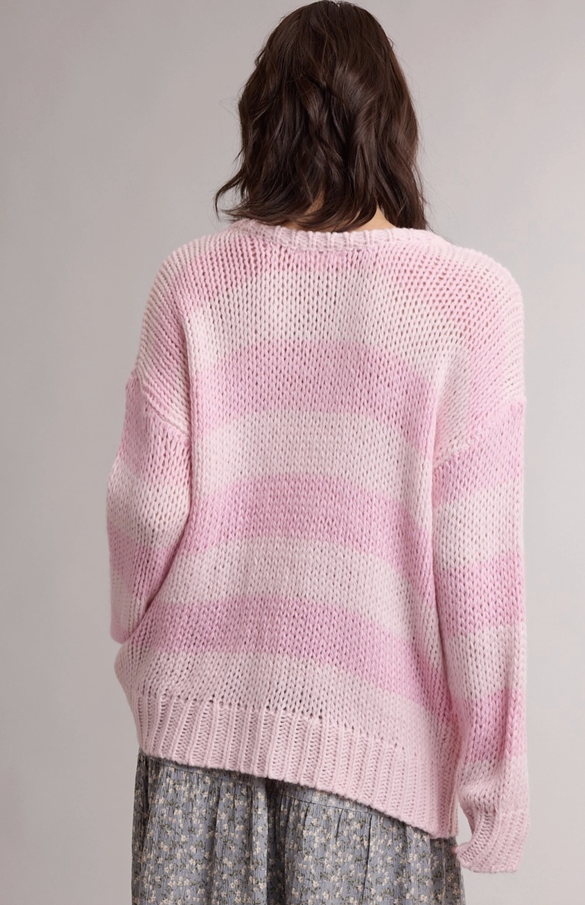 Pink On Pink Striped Sweater