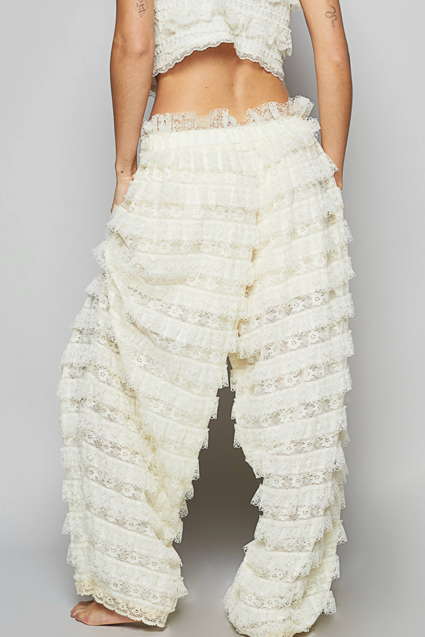 Layered Frills Pants