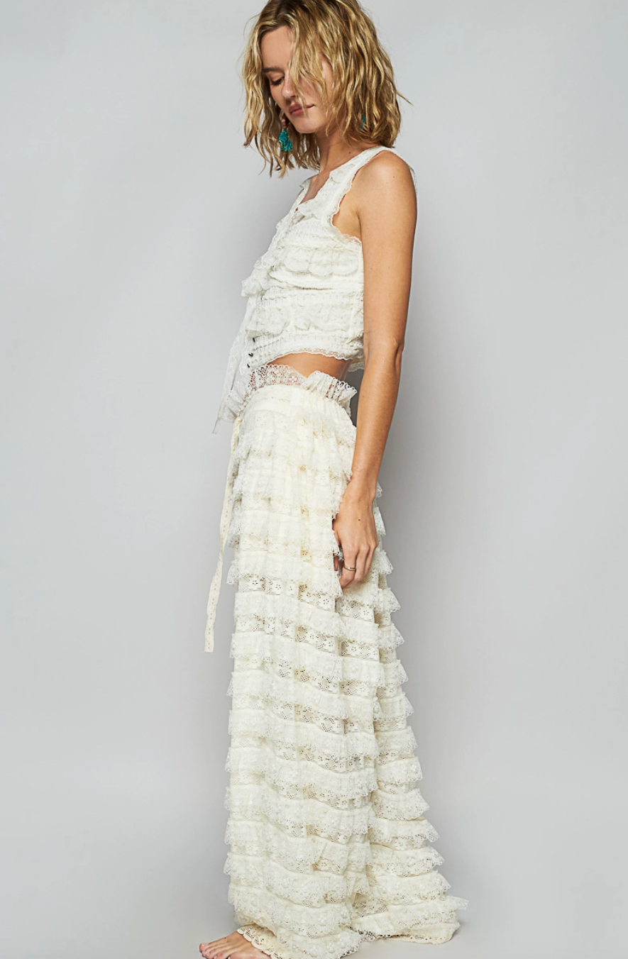 Layered Frills Pants