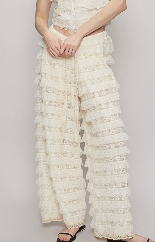 Layered Frills Pants