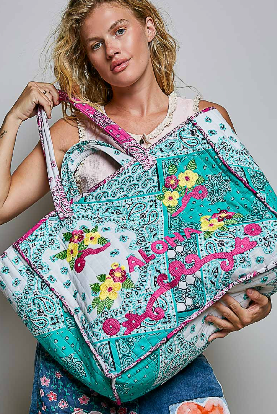 Aloha Quilted Overnight Bag