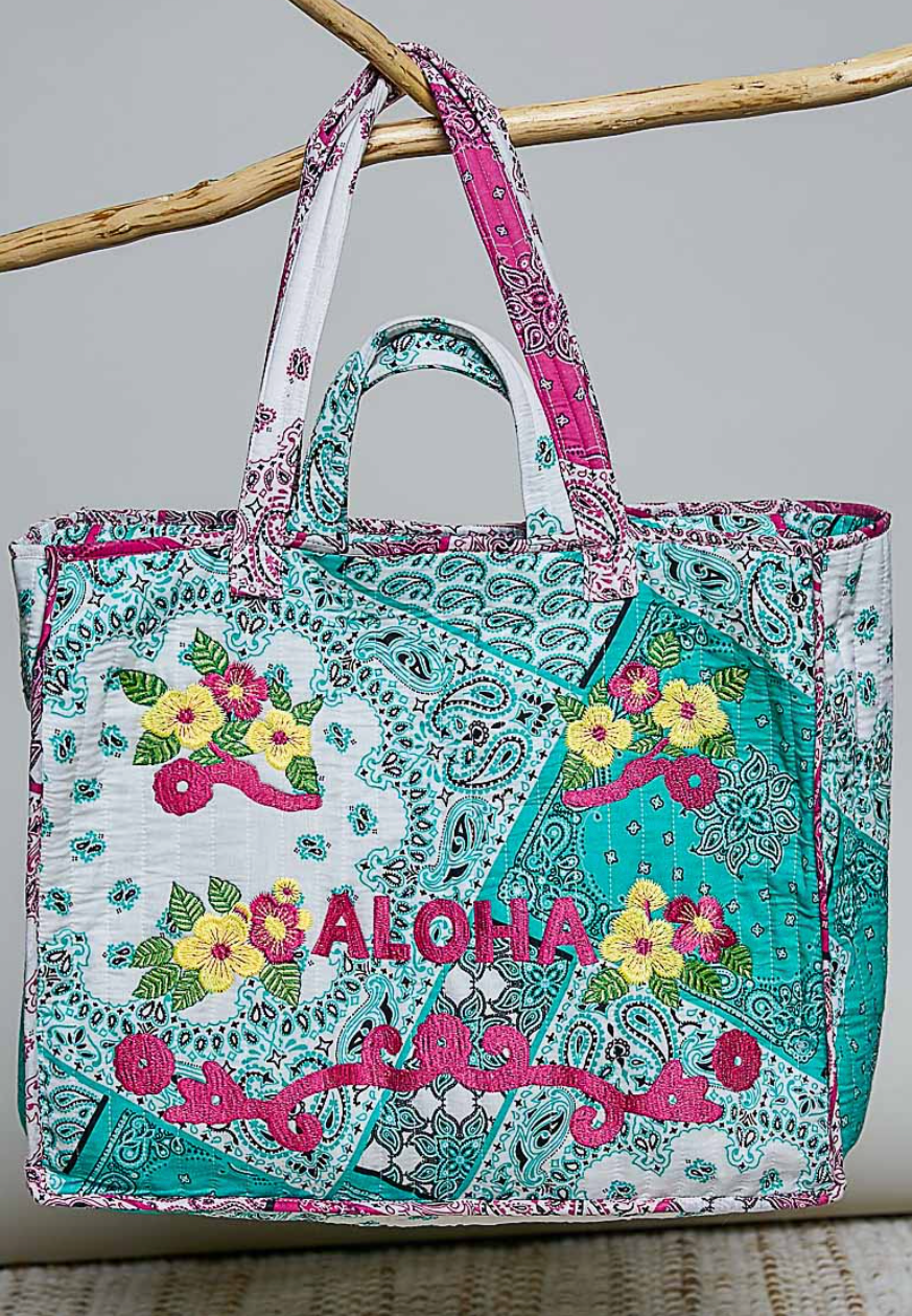 Aloha Quilted Overnight Bag