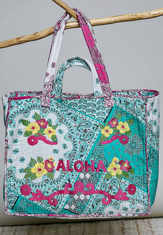 Aloha Quilted Overnight Bag