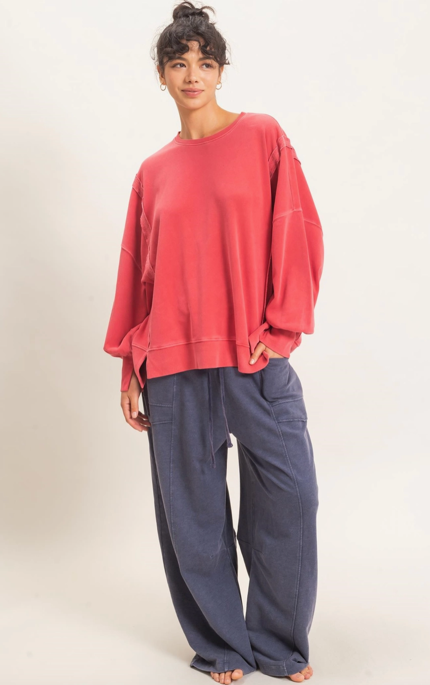 Crash At My Place Pants - Washed Navy