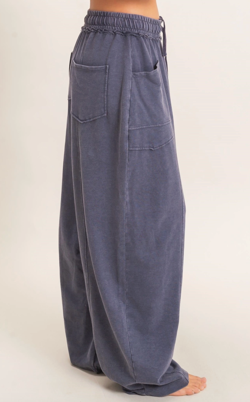 Crash At My Place Pants - Washed Navy