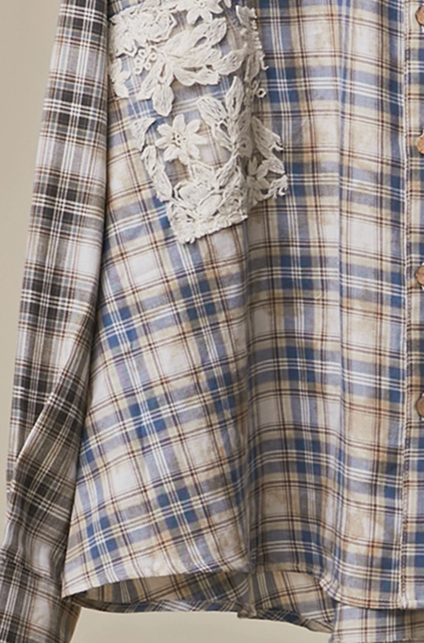 Star Plaid Button Up Shirt