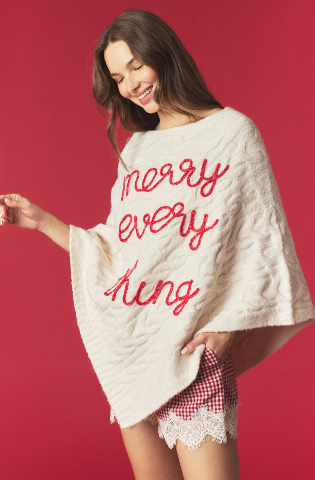 Merry Everything Poncho