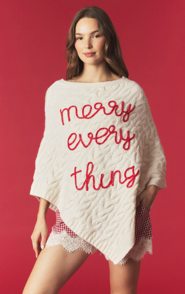 Merry Everything Poncho