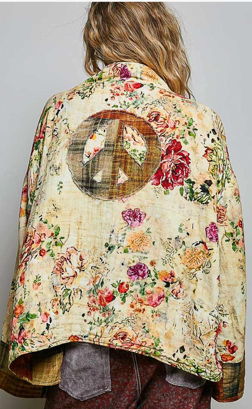 Flowers & Peace Reversible Blazer