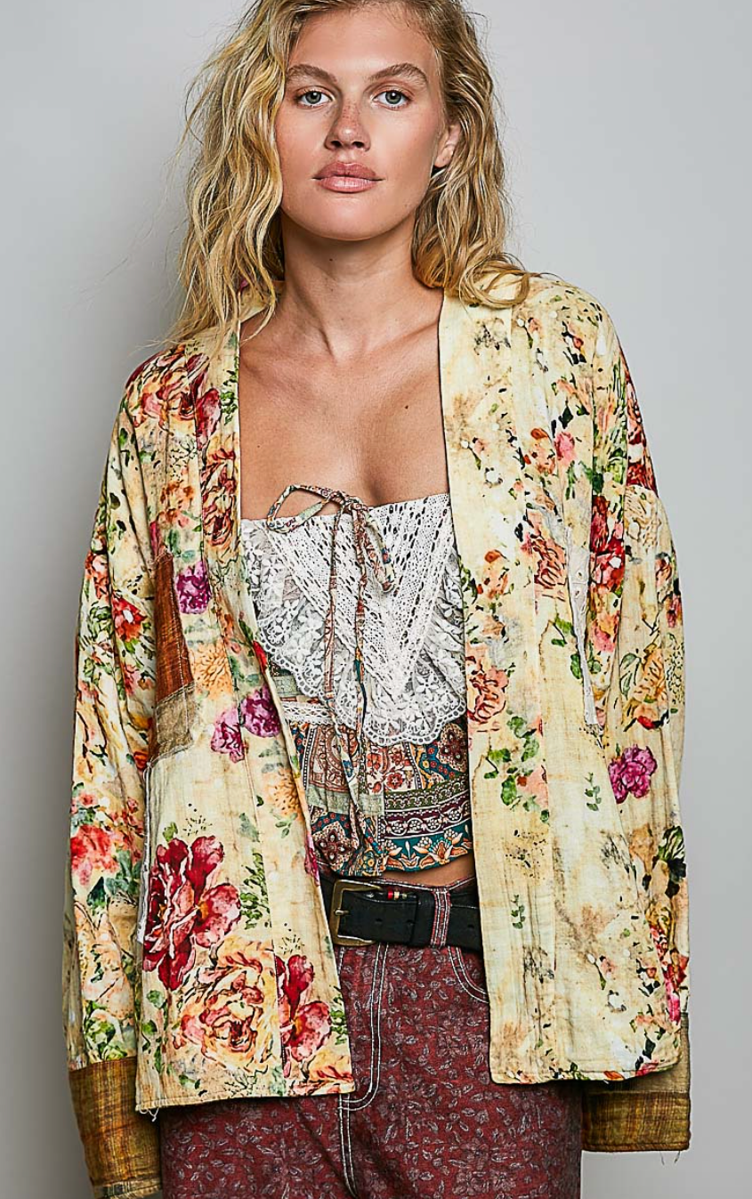 Flowers & Peace Reversible Blazer