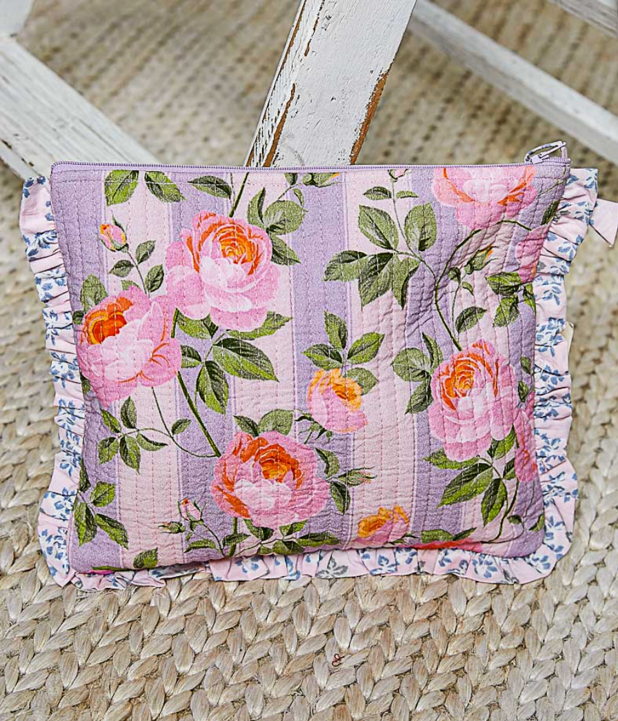Pink & Lavender Floral Pouch
