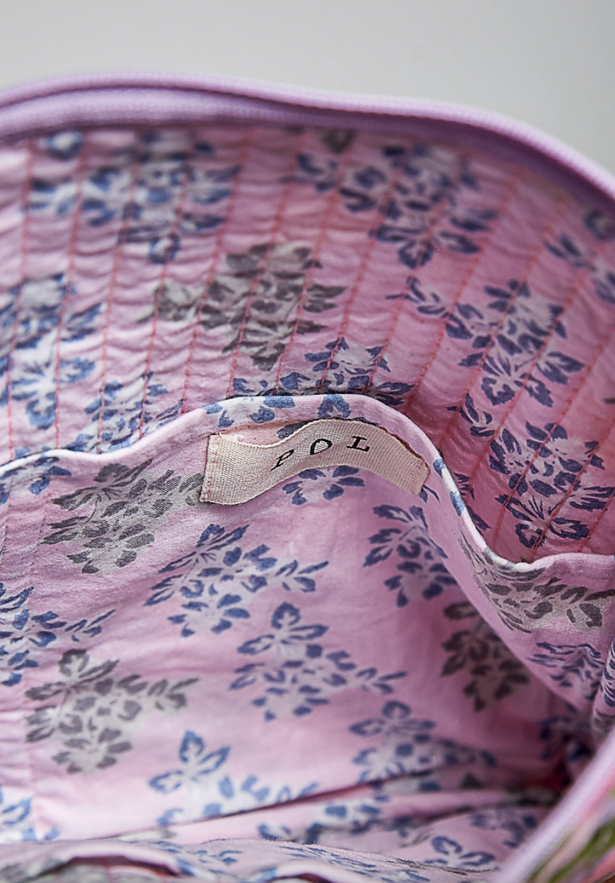 Pink & Lavender Floral Pouch