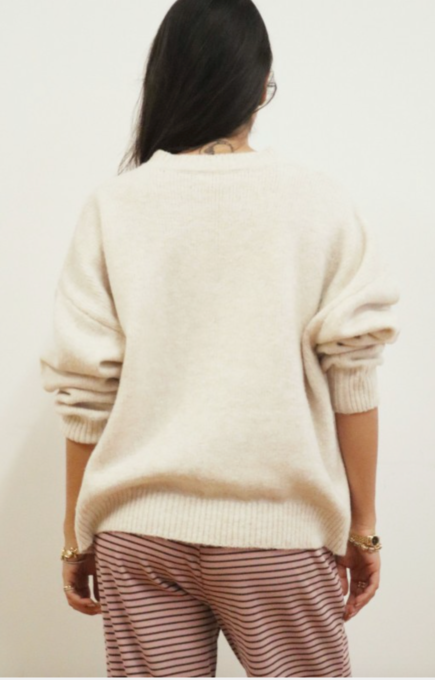 Collecting Seashells Sweater - Cream