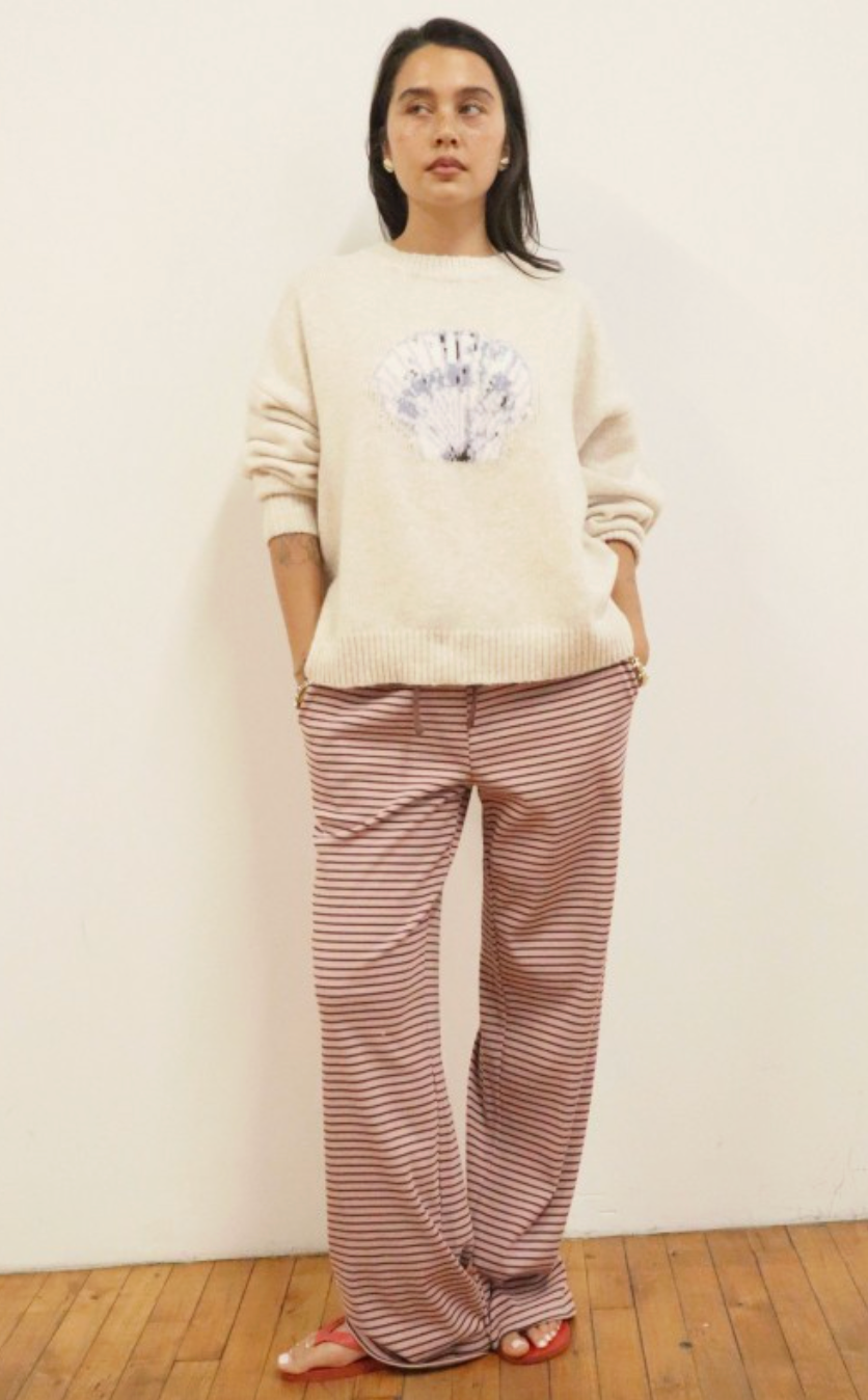 Collecting Seashells Sweater - Cream