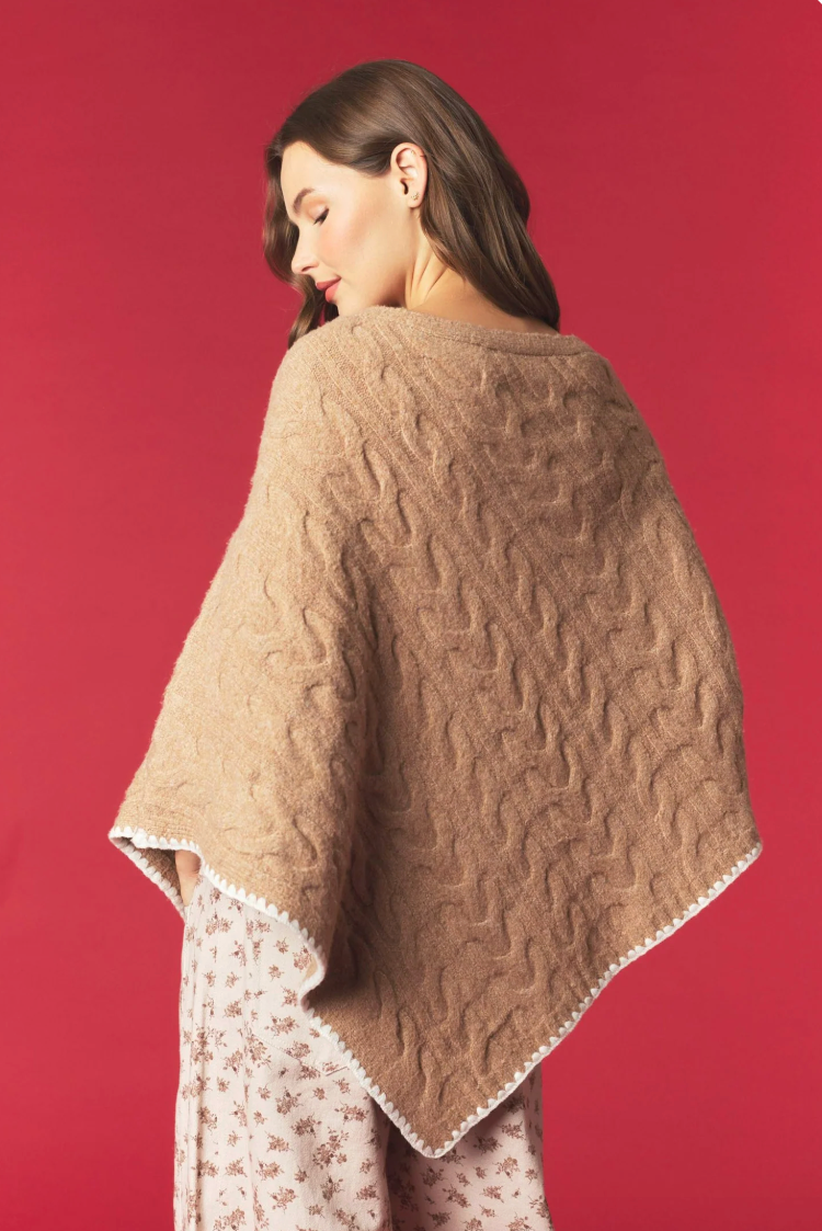 Gingerbread Stitched Poncho