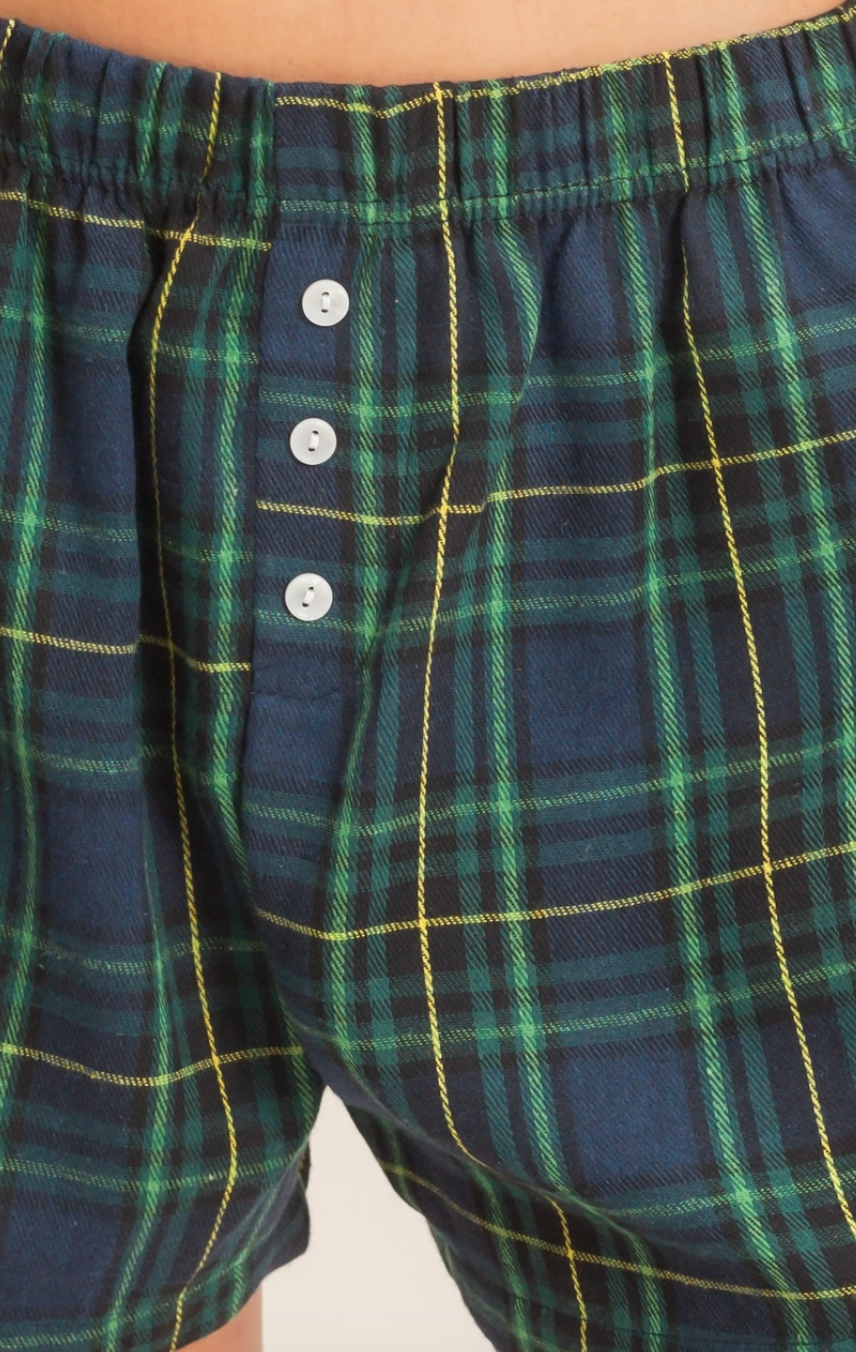 Plaid Shorts - Green