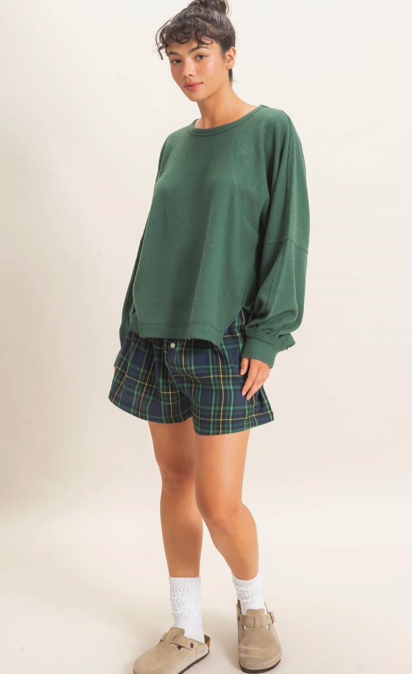 Plaid Shorts - Green