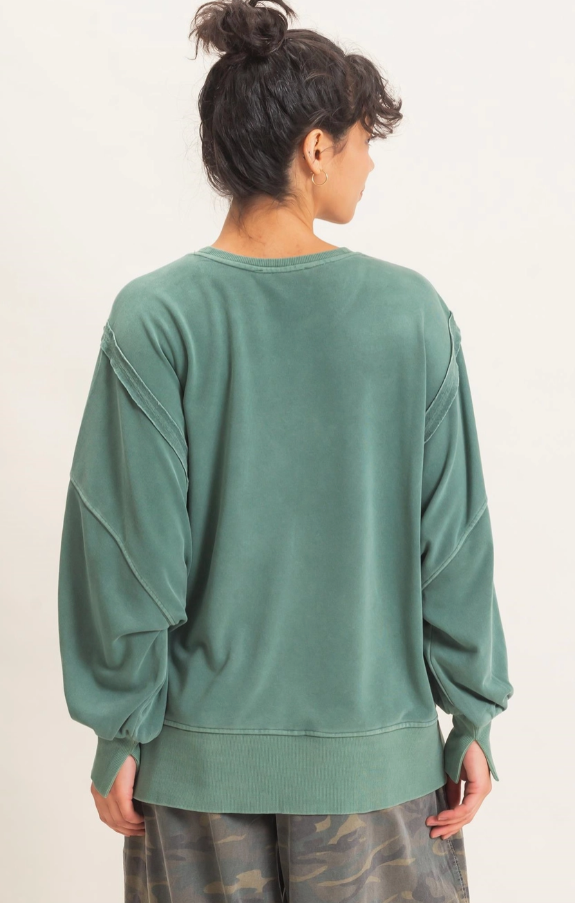 Pigment Dyed Oversized Sweatshirt