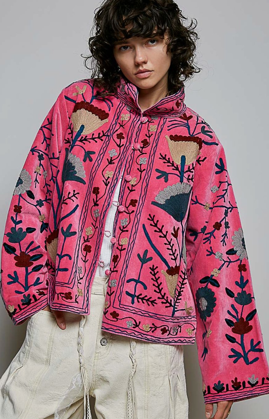 There She Goes Jacket - Raspberry