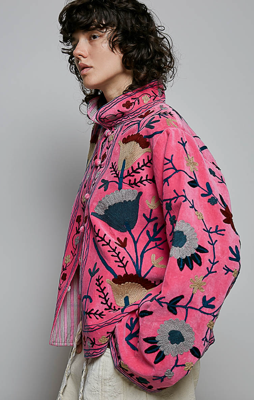 There She Goes Jacket - Raspberry